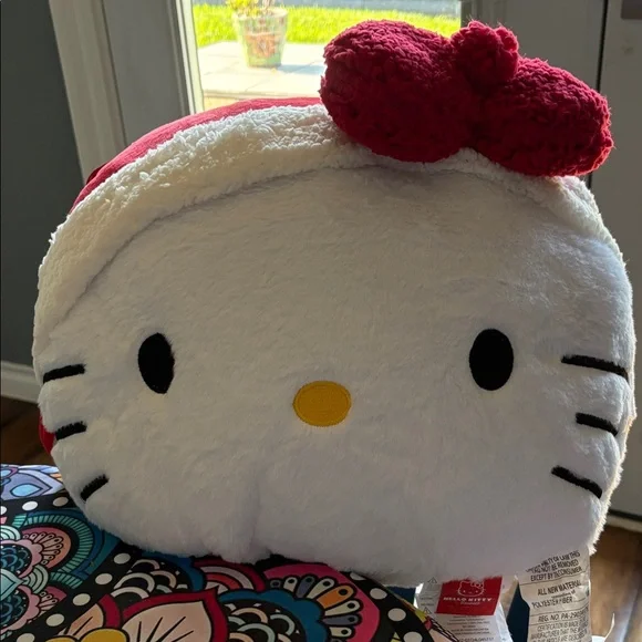 Hello Kitty Plush Pillow - White and Red - Picture 2 of 3